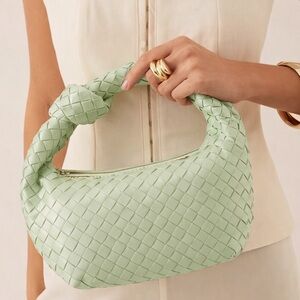 Billini Keri Handle Bag Mint Green Woven Knot Mini | Chic Shoulder & Clutch